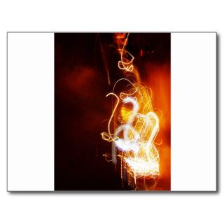 Graphite Fire Burn Smoke Abstract Metal Rusty Anti Postcards