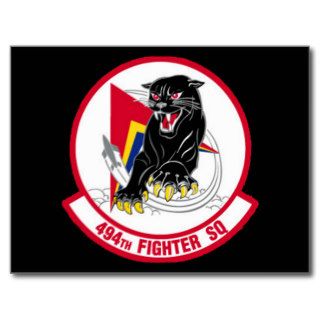 U.S. Air Force 494th Fighter Squadron Post Card