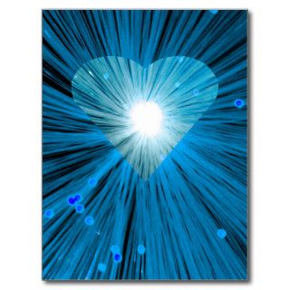 Blue Heart postcard vetical