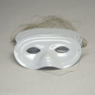 Plastic White Half Masks  package of 24 Toys & Games