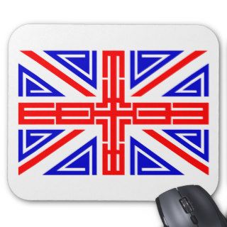 Cool Tribal tattoo British flag Mouse Pads