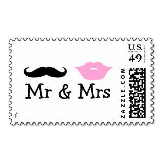 Mr and Mrs Wedding Postage Stamp