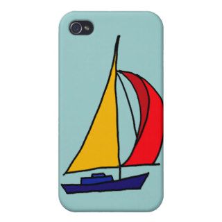 XX  Colorful Sail boat iPhone 4/4S Cases