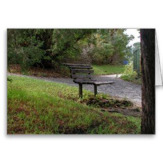 The Old Park Bench Greeting Cards