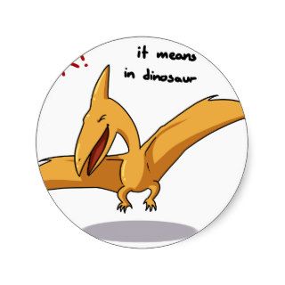 cute dinosaur rawr means I love you Sticker