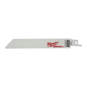 Milwaukee 6 in. 14 TPI Double Duty Sawzall Reciprocating Saw Blades (5 Pack) 48 00 5182