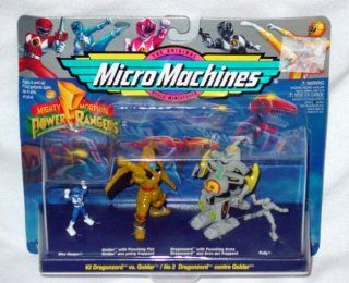 Power Rangers Micro Machines #2 Dragonzord Vs Goldar Toys & Games