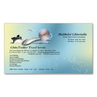 Cruise Aeroplane Train Travel Agency Business Card