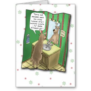 Funny Christmas Cards Working Christmas Eve