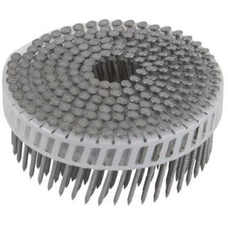 Hitachi 1 7/8 in. x 0.092 in. Full Round Head Ring Shank Plastic Sheet Aluminum Coil Nails (6,000 Pack) 13310