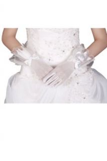 Sunvary Off White Lace Voile Short Bridal Gloves Fashion Party Gloves ST021