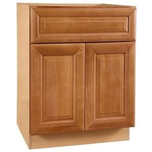 Home Decorators Collection Assembled 24x34.5x24 in. Base Cabinet with Double Doors in Laguna Cinnamon B24 LCN