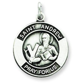 Sterling Silver Saint Andrew Medal Jewelry