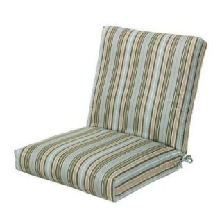 Home Decorators Collection Cilantro Stripe Sunbrella Outdoor Chair Cushion 1573110620