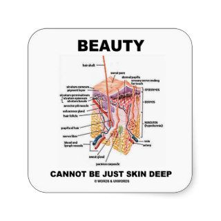 Beauty Cannot Be Just Skin Deep (Skin Layers) Square Sticker