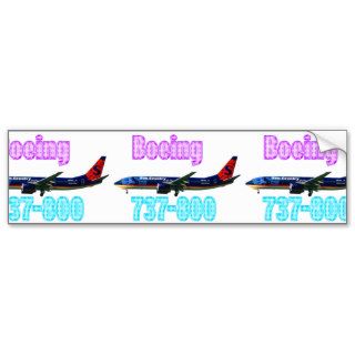 Sun Country Airlines Boeing 737 800 w text Bumper Sticker