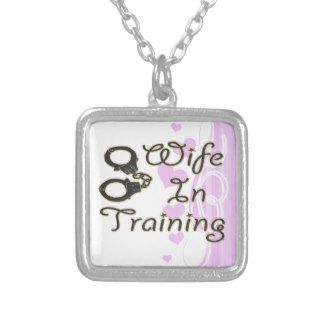 funny wife in training handcuffs bride to be mrs necklaces