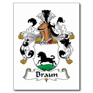 Braun Family Crest Post Cards