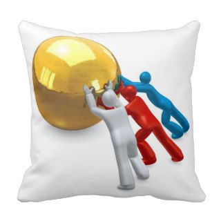 Teamwork and Leadership Throw Pillows