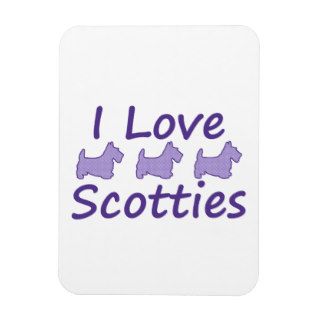 I Love Scotties Vinyl Magnets
