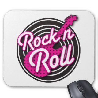 Rock N Roll rockabilly record design Mouse Pad
