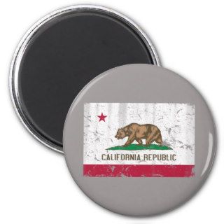 California Vintage Flag Refrigerator Magnets