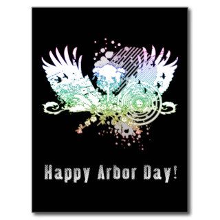 Happy Arbor Day  hi fi tree Post Cards