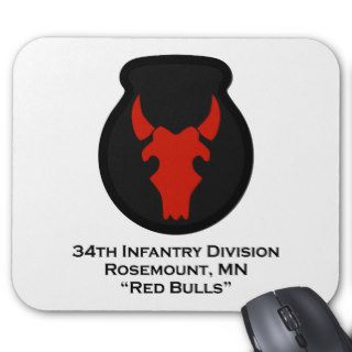34th Infantry Red Bulls Mousepad