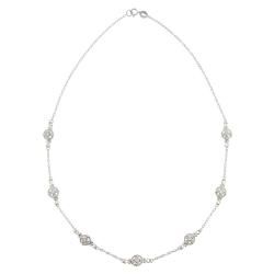 Icz Stonez Sterling Silver Cubic Zirconia By the yard Necklace ICZ Stonez Cubic Zirconia Necklaces