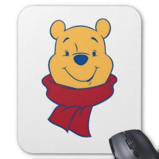 Winnie The Pooh Pooh smiling in scarf Mousepad