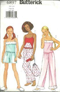 Girls Top, Shorts, Pants, Bag & Mask (Butterick Sewing Pattern 6897, Size 7, 8, 10