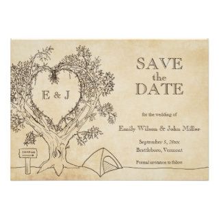 Camping Wedding Save the Date Announcements