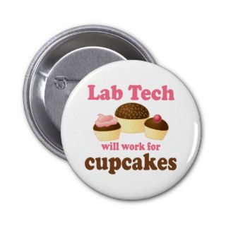 Funny Cupcakes Design Lab Tech Pinback Buttons