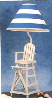 LIFEGUARD BEACH CHAIR LAMP table desk life guard decor   Home Decor Products