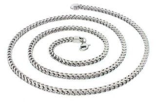 Sterling Silver Solid Franco Link Lobster Clasp Chain Necklace 3.6MM 40" Jewelry