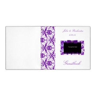 Purple Wedding Guestbook Vinyl Binders