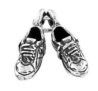 Sterling Silver Three Dimensional Tennis Shoes Charm Jewelry