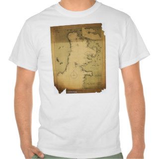Subig (Subic) Bay Luzon Philippines 1902 Map Tee Shirts