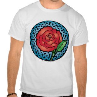Celtic Stained Glass Rose Tshirts