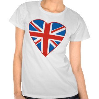 British Flag Heart T Shirt