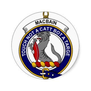 MacBain Clan Badge Round Sticker