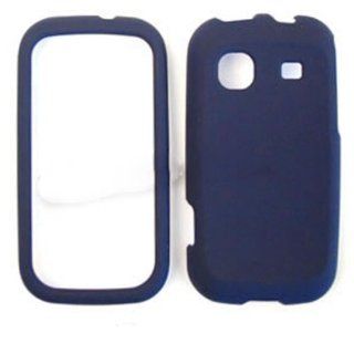 RUBBER COATED HARD CASE FOR SAMSUNG TRENDER M380 RUBBERIZED NAVY BLUE Cell Phones & Accessories