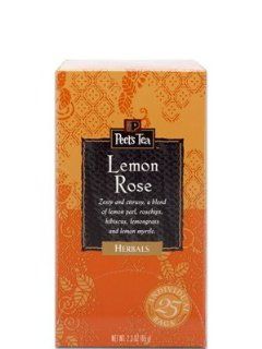 Peet's Tea   Herbals   Lemon Rose   Individual 25 Bags  Grocery Tea Sampler  Grocery & Gourmet Food