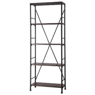 Book case Threshold Mixed Material 5 Shelf Bookcase   Brown