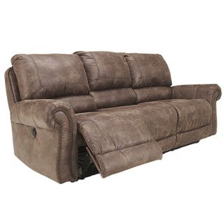 Sb Signature Design By Ashley Oberson Brown Reclining Power Sofa
