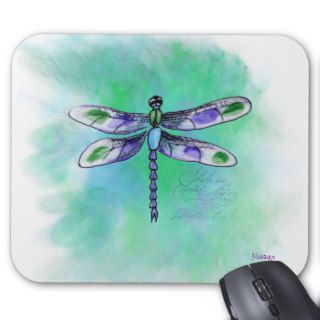 Dragonfly Watercolor Mousepad