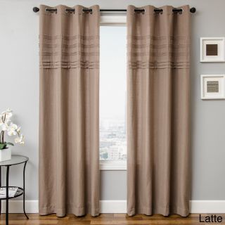 Softline Home Fashions Carry Pleated Gromment Top Curtain Panel Tan Size 54 x 84