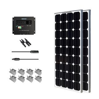 Solar Panel Starter Kit 200w With 2 100w Mono Sol Pan/ 20 Ad Kit/ 30a Chg Con/ Mc4 Br Conn/ Z Br