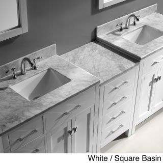 Virtu Virtu Usa Caroline Parkway 93 inch Double sink Bathroom Vanity Set White Size Double Vanities