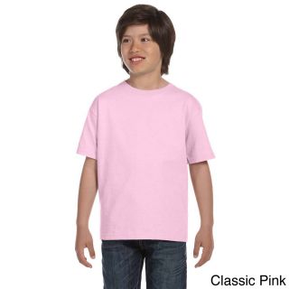 Fruit Of The Loom Youth Cotton Lofteez Hd T shirt Pink Size L (14 16)